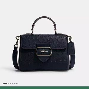 Coach Top Handle Satchel navy blue